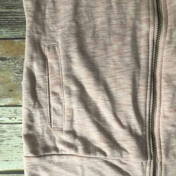 Blush pink Zip up Hoodie - Picture 2 of 6